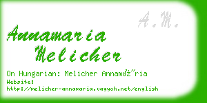annamaria melicher business card